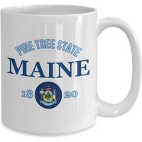 Maine Pride Flagge Native Home Pine Tree State Kaffeetasse von JuntoTees