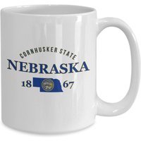 Nebraska Pride Flagge Eingeborener Cornhusker Zustand Kaffeebecher von JuntoTees