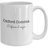 Oxford Komma Geschenkidee Englisch Lehrer Schriftsteller Redakteur Kaffeebecher von JuntoTees