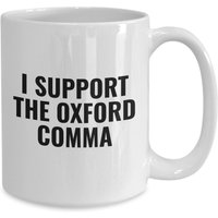 Oxford Komma Kaffeetasse Geschenk Für Englischlehrer Schriftsteller Redakteur von JuntoTees