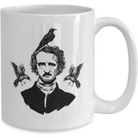 Raven Edgar Allan Poe Kaffeebecher von JuntoTees