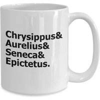 Stoizismus Stoiker Chrysippus Marcus Aurelius Seneca Epictetus Kaffeebecher von JuntoTees