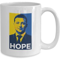 Ukraine Präsident Volodymyr Zelensky Hoffnung Kaffeebecher von JuntoTees