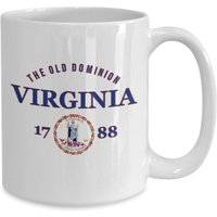 Virginia State Pride Flagge Eingeborener Die Alte Herrschaft Kaffeetasse von JuntoTees