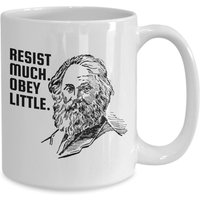 Walt Whitman Widerstehen Viel Gehorchen Wenig Protest Kaffeebecher von JuntoTees