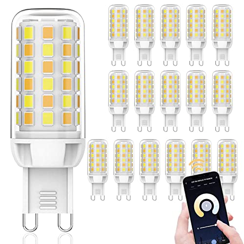 Juodkeo G9 LED Smart Leuchtmittel, Kompatibel mit Alexa und Google Assistant, App und Sprachsteuerung, WiFi LED-Leuchtmittel, Dimmbar, Timmbar Warmweiß bis Kaltweiß, 3 W (40 W Halogen Äquivalent) (3) von Juodkeo
