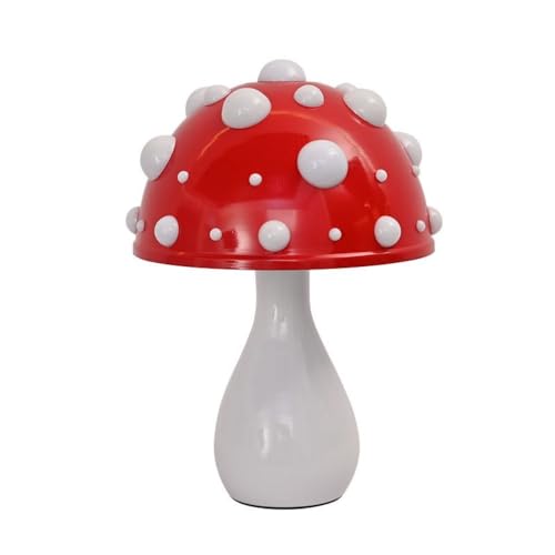 Juodkeo Pilz Lampe LED Rot Pilz Tischlampe, 3-Farbige Dimmbare Mushroom Lamp Nachttischlampe, Pilzlampen Deko Nachtlicht mit Kabel für Wohnzimmer Schlafzimmer, Stromversorgung über USB (Rot.) von Juodkeo