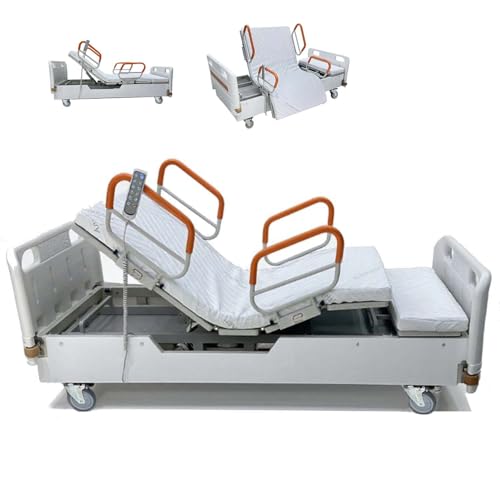 Juodkeo Vollelektrisches Premium-Krankenhausbett mit 5 Funktionen - Vollelektrisches Krankenhaus-Intensivbett mit Memory-Foam-Matratze inklusive Motor und Fernbedienung Juodkeo Vollelektrisches Premium-Krankenhausbett mit 5 Funktionen - Vollelektrisches Krankenhaus-Intensivbett mit Memory-Foam-Matratze inklusive Motor und Fernbedienung von Juodkeo