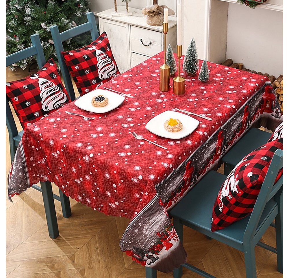 Juoungle Tischdecke Weihnachtstischdecken Weihnachten Rechteckige Lang Tischset für Partys von Juoungle