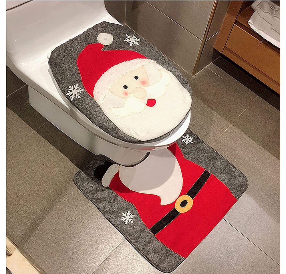 WC-Deckelbezug Weihnachten Toilettensitzbezug Weihnachten Toilettensitz Abdeckung Juoungle von Juoungle