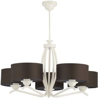 Deckenlampe DAGNO Weiß Braun Ø70cm 5xE27 Leuchte von Jupiter