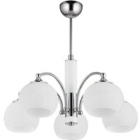 Deckenlampe NABO Chrom Weiß Ø58cm Glas Wohnzimmer von Jupiter