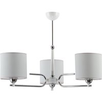 Deckenlampe REKA Chrom Grau Stoff Esszimmer 3xE27 von Zaklad Wielobranzowy Export-Import-Jupiter