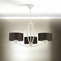 Deckenlampe in Weiß Braun Ø66cm Wohnzimmerleuchte von Zaklad Wielobranzowy Export-Import-Jupiter