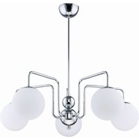 Deckenleuchte Chrom Weiß GORMER Esszimmer Lampe von Zaklad Wielobranzowy Export-Import-Jupiter