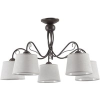 Deckenleuchte LOCOLA Ø80cm 5xE27 Braun Grau Lampe von Zaklad Wielobranzowy Export-Import-Jupiter