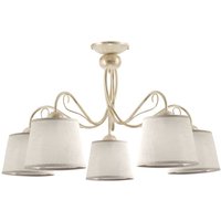 Deckenleuchte LOCOLA Ø80cm Stoff Schirm Lampe E27 von Zaklad Wielobranzowy Export-Import-Jupiter