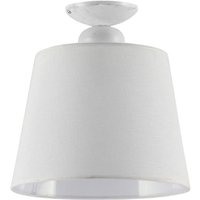 Deckenleuchte LOCOLA Weiß Stoff Schirm Ø38cm Lampe von Zaklad Wielobranzowy Export-Import-Jupiter