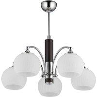 Deckenleuchte NABO Chrom Braun Weiß Ø58cm Lampe von Zaklad Wielobranzowy Export-Import-Jupiter