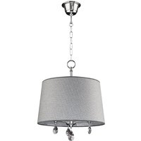 Hängelampe AELUA Grau Chrom Ø40cm Esstisch Lampe von Zaklad Wielobranzowy Export-Import-Jupiter