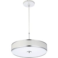 Hängelampe LORSAN Ø48cm in Chrom Weiß Esstisch von Zaklad Wielobranzowy Export-Import-Jupiter