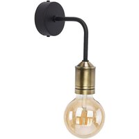 Industrie Wandlampe LORELEIA in Schwarz Messing von Zaklad Wielobranzowy Export-Import-Jupiter