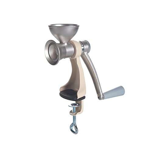 Jupiter Mohnmühle Leinsamenmühle Ölsaatenmühle creme, retro Edelstahl Küchenhelfer Handgerät manuell, beige von Jupiter