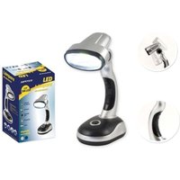 Jupiter - Tischleuchte de cob-led 40lm - kann auch als Taschenlampe verwendet werden - funktioniert mit 3 Batterien aa - Farbe silber/schwarz von Jupiter