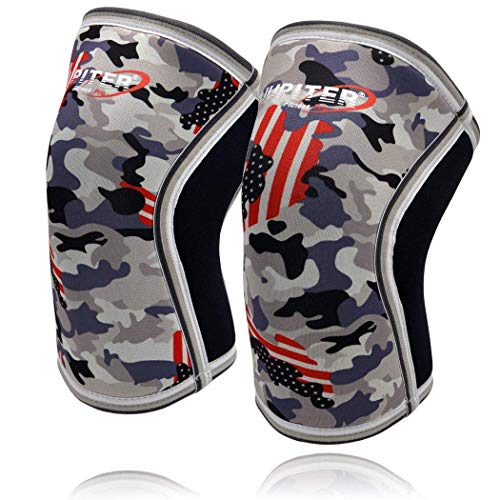 Jupiter kniebandagen gewichtheben,für Kraftsport kniebeuge,knieschoner krafttraining, Knee Sleeve aus 7 mm Neopren, Unisex von Jupiter