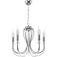 Kronleuchter AREGUND in Silber 5-armig Ø48cm E14 von Zaklad Wielobranzowy Export-Import-Jupiter