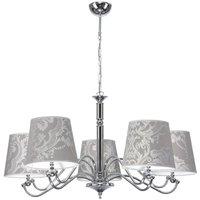 Kronleuchter Chrom Grau Barock Motiv MARESSA Lampe von Zaklad Wielobranzowy Export-Import-Jupiter