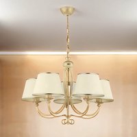 Kronleuchter in Shabby Gold Weiß BERTHA Esstisch von Zaklad Wielobranzowy Export-Import-Jupiter