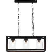 Loft Pendelleuchte Metall Glas 3-flammig stilvoll von Zaklad Wielobranzowy Export-Import-Jupiter