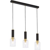 Moderne Pendelleuchte Glas Metall E27 3-flammig von Zaklad Wielobranzowy Export-Import-Jupiter