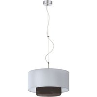 Pendelleuchte Weiß Stoff Glas Esszimmer Lampe von Zaklad Wielobranzowy Export-Import-Jupiter