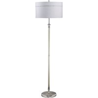 Stehlampe Stoff Hellgrau Chrom 166cm Leuchte UMNU von Zaklad Wielobranzowy Export-Import-Jupiter