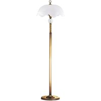 Stehlampe in Messing Weiß 152cm Wohnzimmer Leuchte von Zaklad Wielobranzowy Export-Import-Jupiter