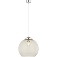 Stilvolle Pendelleuchte Metall Glaskugel E27 Retro von Zaklad Wielobranzowy Export-Import-Jupiter