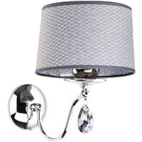 Stilvolle Wandlampe Grau Stoff AELUA E27 Leuchte von Zaklad Wielobranzowy Export-Import-Jupiter