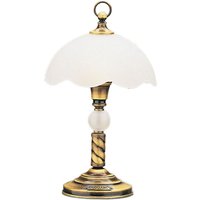 Tischlampe in Messing Glas 40cm TOBSYN Leuchte von Zaklad Wielobranzowy Export-Import-Jupiter