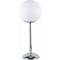Tischleuchte GORMER Weiß Chrom Glas Kugel 47cm von Zaklad Wielobranzowy Export-Import-Jupiter