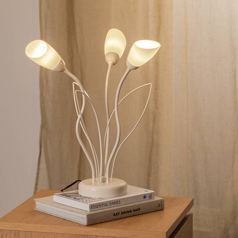 Tischleuchte Gloriosa, creme, Glas, 3-flammig Tischleuchte Gloriosa, creme, Glas, 3-flammig von Jupiter