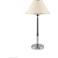 Tischleuchte SELUSSA Stoff Schirm Chrom Weiß 52cm von Zaklad Wielobranzowy Export-Import-Jupiter
