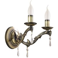 Wandlampe in Messing antik TERRI Flur Wandleuchte