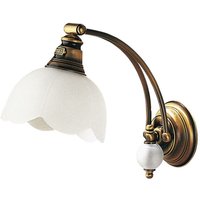 Wandlampe in Weiß Messing Glas TOBSYN Wandleuchte von Zaklad Wielobranzowy Export-Import-Jupiter
