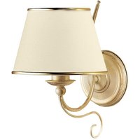 Wandleuchte BERTHA Shabby Gold Weiß Bett Lampe E27 von Zaklad Wielobranzowy Export-Import-Jupiter