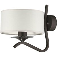 Wandleuchte Stoff Schirm Graphit Weiß DAGNO Lampe von Zaklad Wielobranzowy Export-Import-Jupiter
