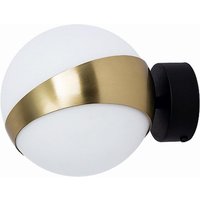 Wandleuchte Weiß Messing Kugel Glas Lampe SPHERICAL von Zaklad Wielobranzowy Export-Import-Jupiter