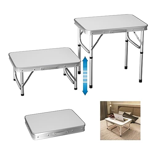 Jupitor Camping Tisch Campingtisch Klappbar Campingtisch Faltbar Klapptisch Balkon Klapptisch Camping Aluminiumrahmen Campingtisch Höhenverstellbar 26/56cm, zum Campen im Garten, Festivalls Märkte von Jupitor