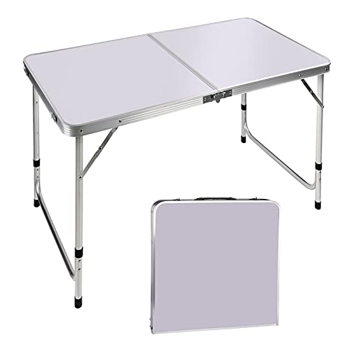 Klapptisch Campingtisch Klappbar Campingtisch Höhenverstellbar Verstellbare Höhe 70/62/55cm, Camping Tisch für Outdoor Camping, Picknick, Campen im Garten, Strand, Festivalls Märkte, Balkontisch von Jupitor